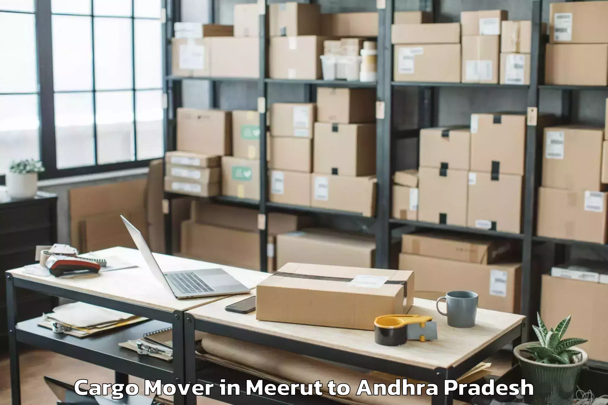 Book Meerut to Nallajerla Cargo Mover Online